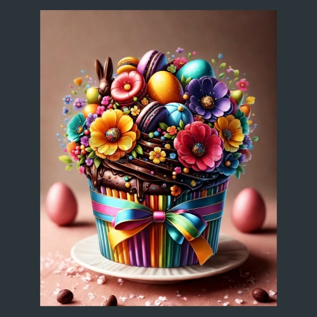 Easter Cupcake Magic 2 – Metal Print &amp; Mouse Pad | ChromaLuxe | Made in Iowa USA