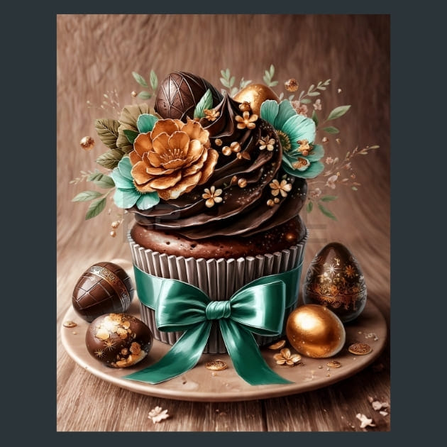 Easter Cupcake Magic 4 Metal Wall Art and Desktop Mouse Pad by X2Metal