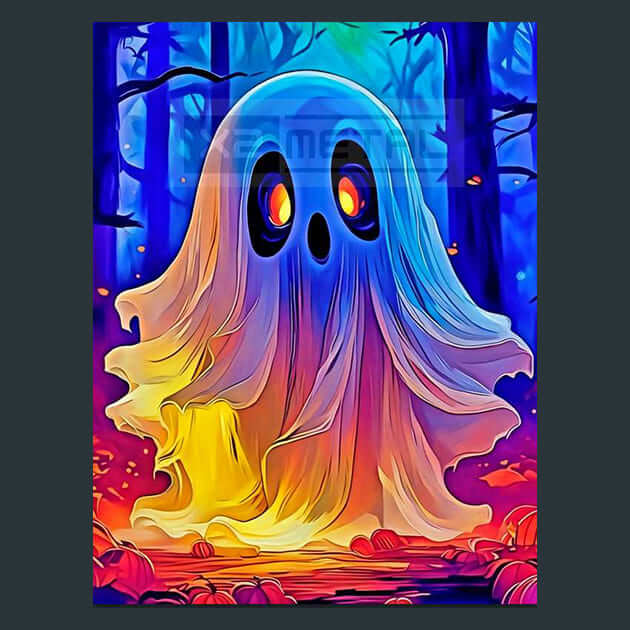 Eerie Ghost Metal Wall Art and Desktop Mouse Pad by X2Metal