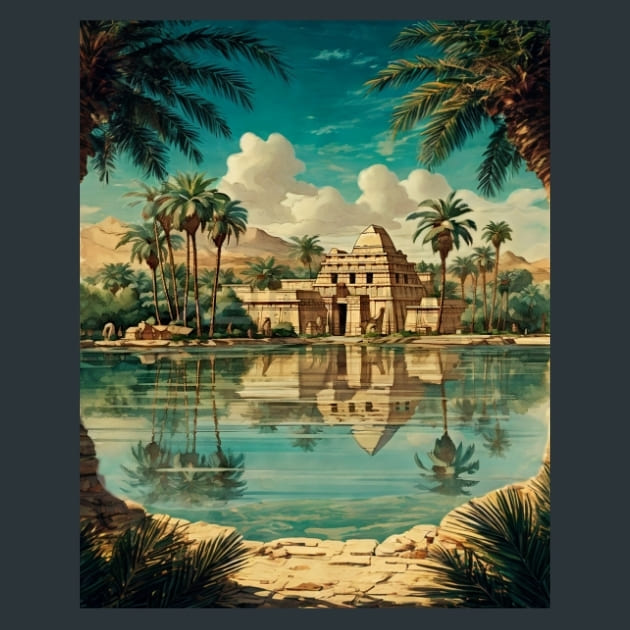 Egypt-Pyramids-Nile 22 Metal Wall Art and Desktop Mouse Pad by X2Metal