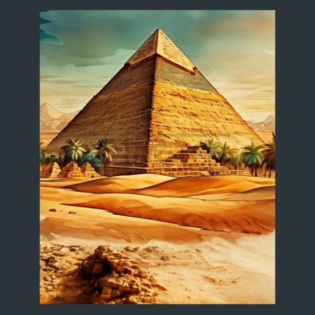 Egypt-Pyramids-Nile 7 Metal Wall Art and Desktop Mouse Pad by X2Metal