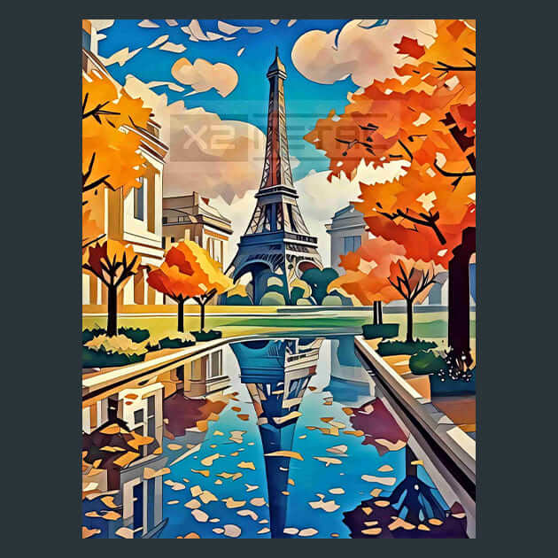 Eiffel Tower Metal Wall Art and Desktop Mouse Pad by X2Metal