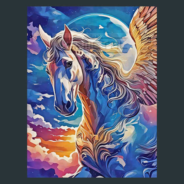 Elegant Pegasus – Metal Print &amp; Mouse Pad | ChromaLuxe | Made in Iowa USA
