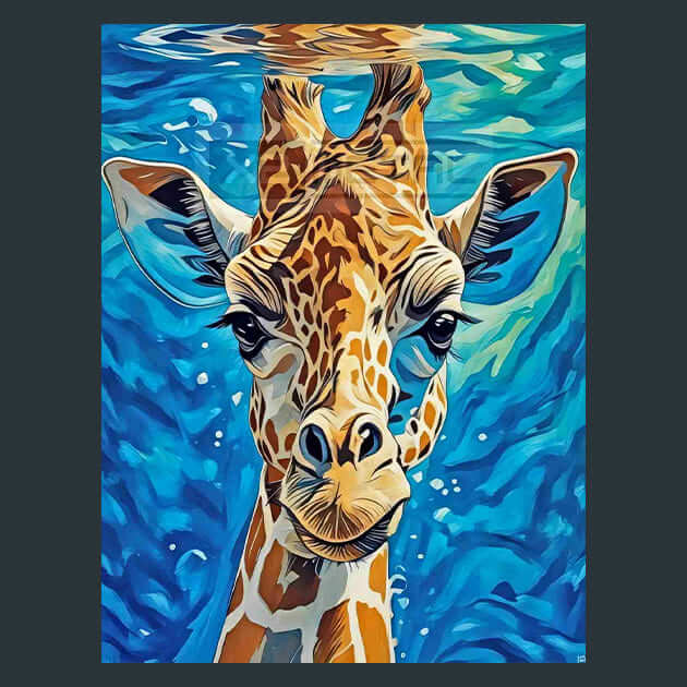 Elegant Giraffe Metal Wall Art and Desktop Mouse Pad by X2Metal