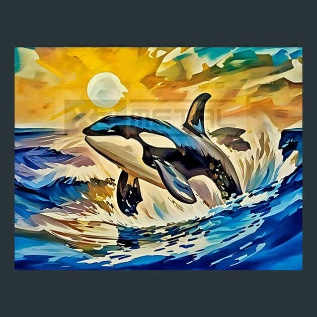Elegant Orca – Metal Print &amp; Mouse Pad | ChromaLuxe | Made in Iowa USA