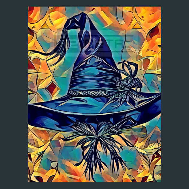 Elegant Witch Hat – Metal Print &amp; Mouse Pad | ChromaLuxe | Made in Iowa USA