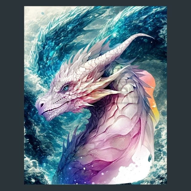 Elemental Dragon 35 Metal Wall Art and Desktop Mouse Pad by X2Metal