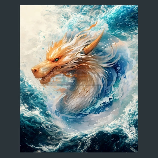 Elemental Dragon 1 Metal Wall Art and Desktop Mouse Pad by X2Metal