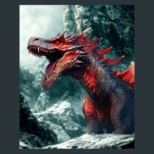 Elemental Dragon 11 Metal Wall Art and Desktop Mouse Pad by X2Metal