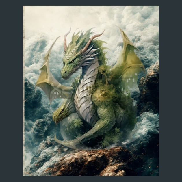 Elemental Dragon 12 Metal Wall Art and Desktop Mouse Pad by X2Metal