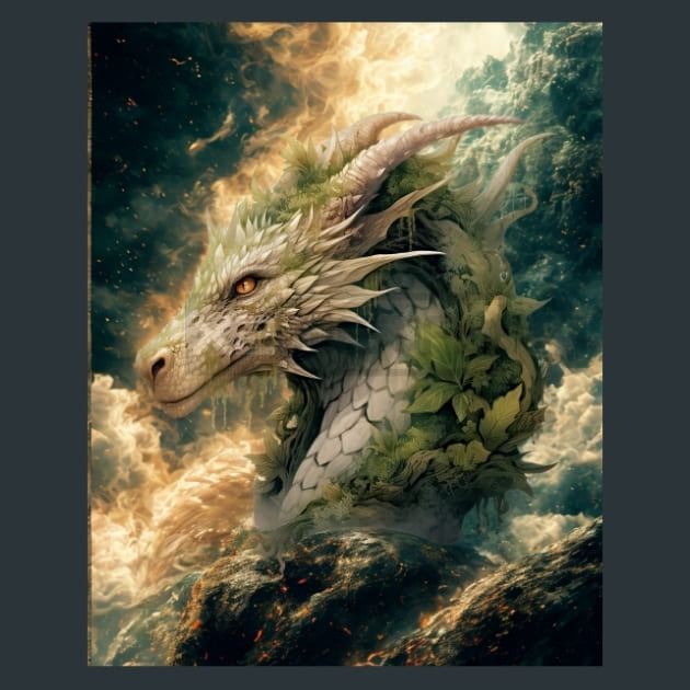 Elemental Dragon 13 Metal Wall Art and Desktop Mouse Pad by X2Metal