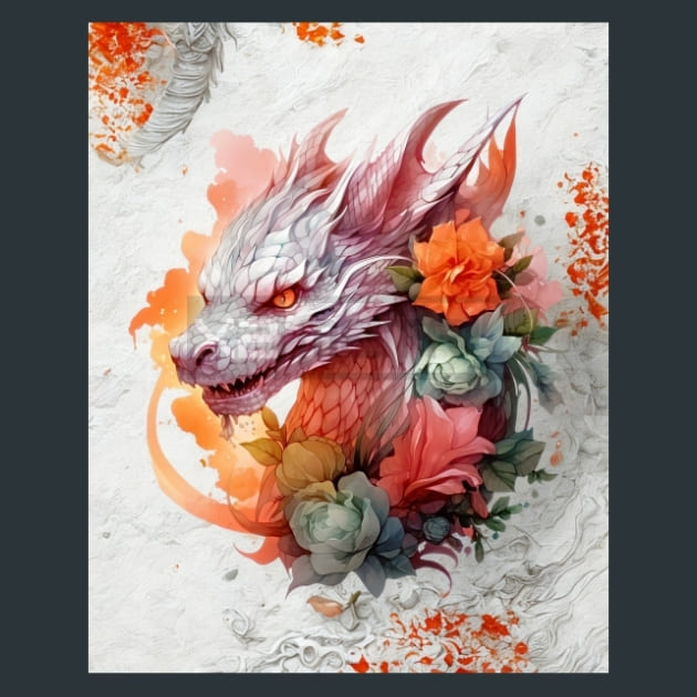 Elemental Dragon 20 Metal Wall Art and Desktop Mouse Pad by X2Metal