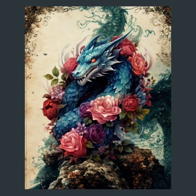 Elemental Dragon 21 Metal Wall Art and Desktop Mouse Pad by X2Metal