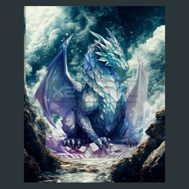 Elemental Dragon 30 Metal Wall Art and Desktop Mouse Pad by X2Metal