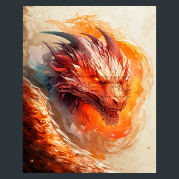 Elemental Dragon 31 Metal Wall Art and Desktop Mouse Pad by X2Metal
