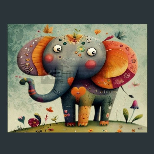 Elephant 10 Metal Wall Art and Desktop Mouse Pad by X2Metal