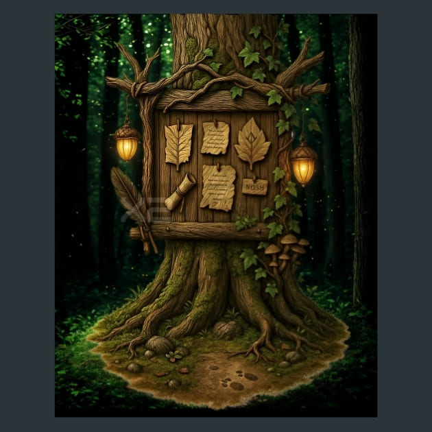 Enchanted-Forest-Magical-Forest-metal-prints-posters-mouse-pads
