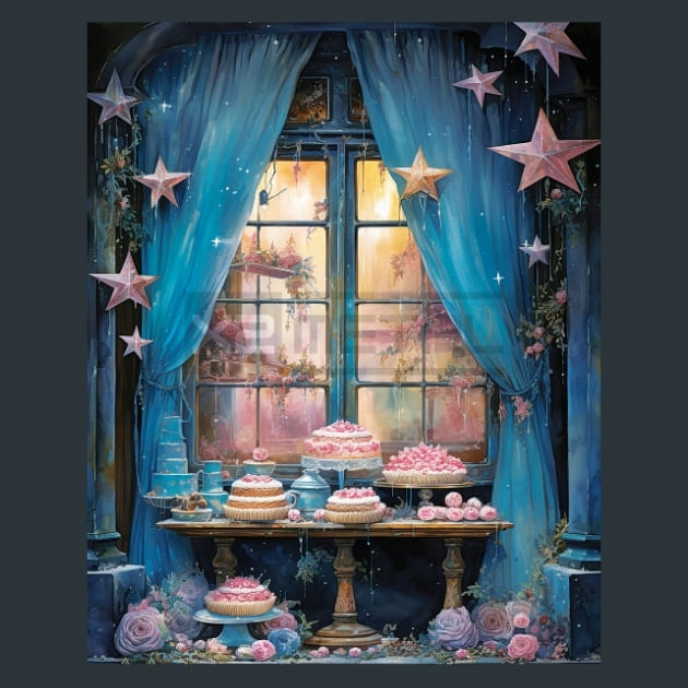 Enchanted Stars 12 Metal Wall Art and Desktop Mouse Pad by X2Metal