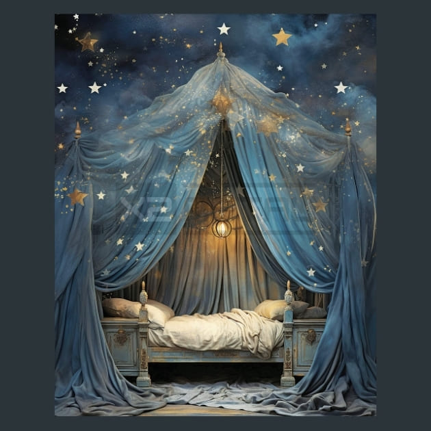 Enchanted Stars 14 Metal Wall Art and Desktop Mouse Pad by X2Metal