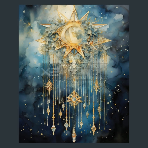 Enchanted Stars 19 Metal Wall Art and Desktop Mouse Pad by X2Metal