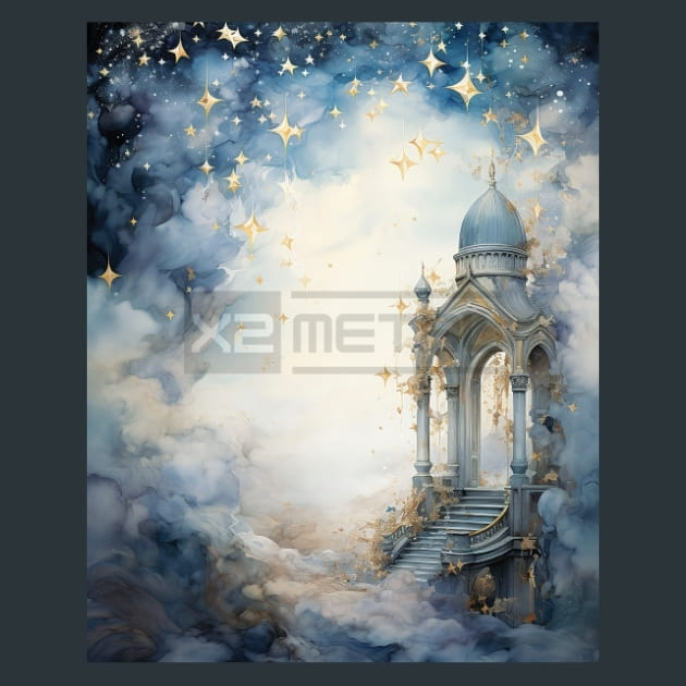 Enchanted Stars 25 Metal Wall Art and Desktop Mouse Pad by X2Metal