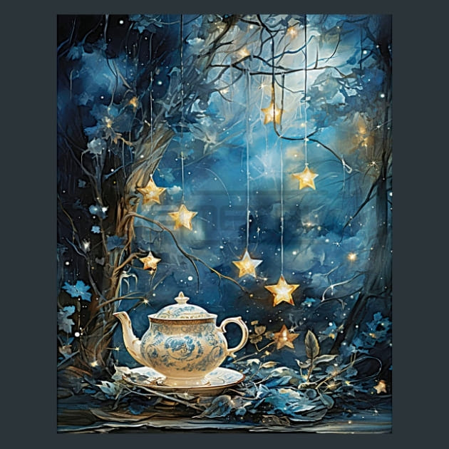 Enchanted Stars 28 Metal Wall Art and Desktop Mouse Pad by X2Metal