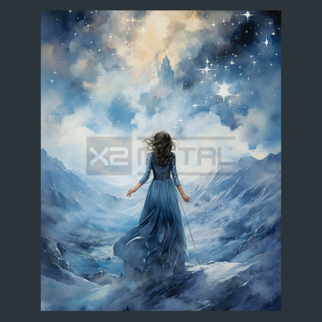 Enchanted Stars 57 Metal Wall Art and Desktop Mouse Pad by X2Metal