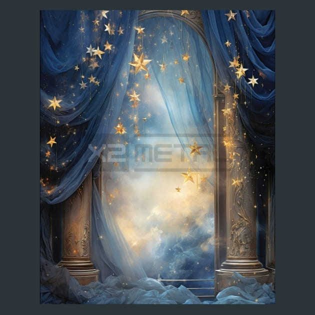 Enchanted Stars 59 Metal Wall Art and Desktop Mouse Pad by X2Metal