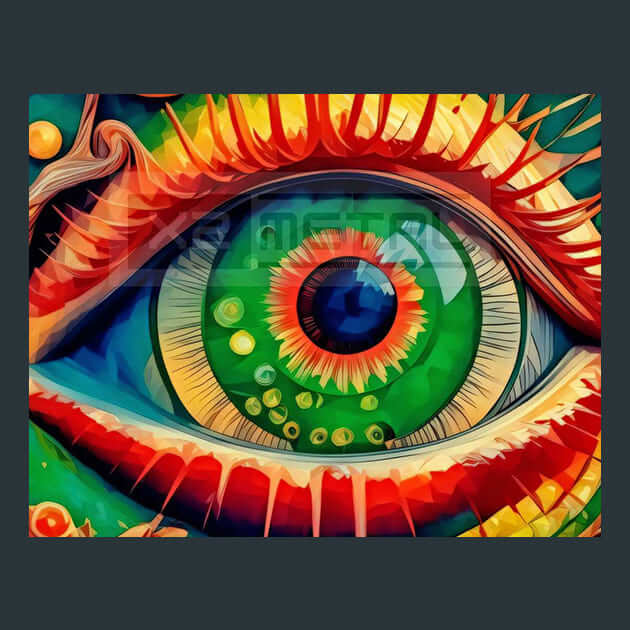 Enhanced Eye Detail Metal Prints Wall Art by X2Metal