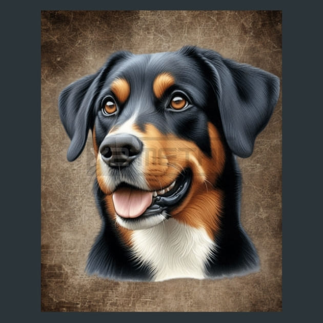 Entlebucher Mountain Dog Metal Wall Art and Desktop Mouse Pad by X2Metal