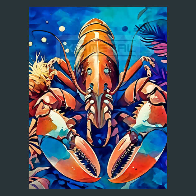 Ethereal Lobster Magic Metal Wall Art and Desktop Mouse Pad by X2Metal