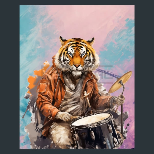 Eyes of Echoes Tiger Metal Wall Art and Desktop Mouse Pad by X2Metal