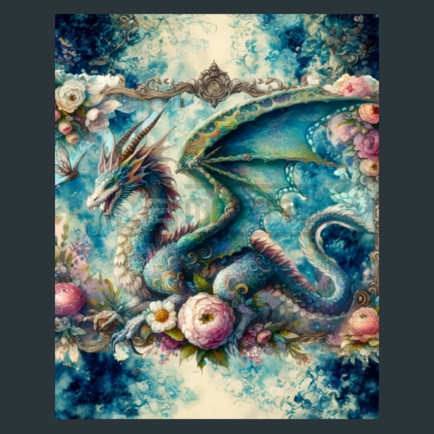Fantasy Dragon 10 Metal Wall Art and Desktop Mouse Pad by X2Metal