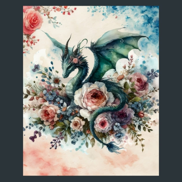 Fantasy Dragon 20 Metal Wall Art and Desktop Mouse Pad by X2Metal