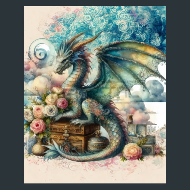 Fantasy Dragon 3 – Metal Print &amp; Mouse Pad | ChromaLuxe | Made in Iowa USA