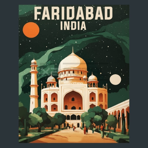 Faridabad India Metal Wall Art and Desktop Mouse Pad by X2Metal