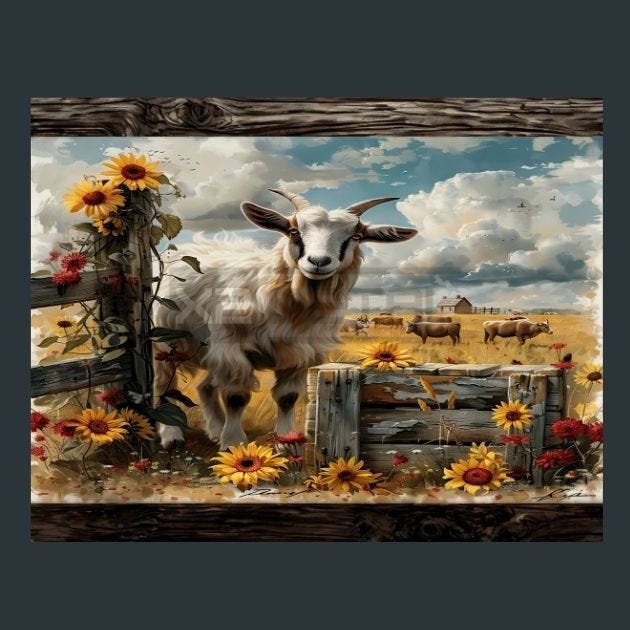 Farm Animals 1 Metal Wall Art and Desktop Mouse Pad by X2Metal