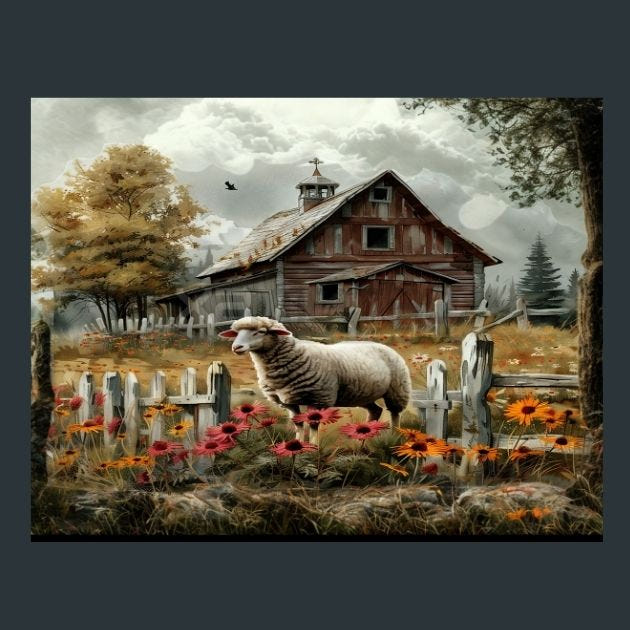 Farm Animals 11 Metal Wall Art and Desktop Mouse Pad by X2Metal