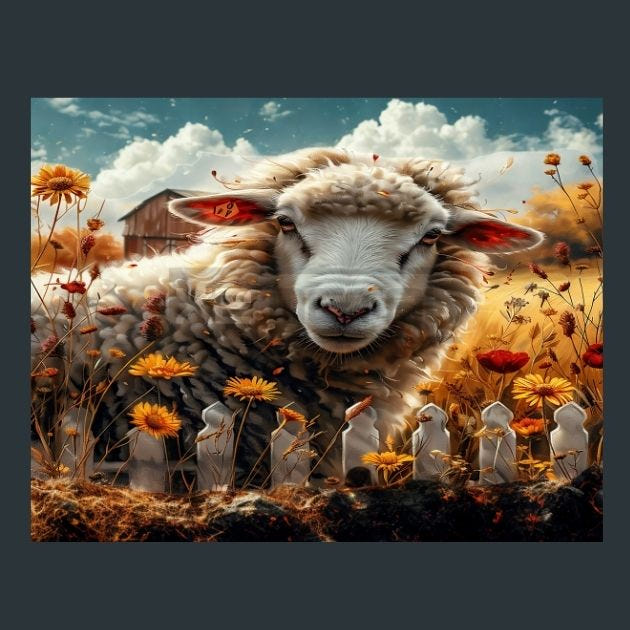 Farm Animals 18 Metal Wall Art and Desktop Mouse Pad by X2Metal