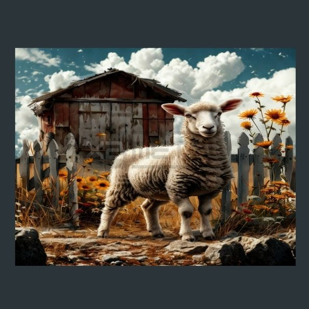 Farm Animals 19 Metal Wall Art and Desktop Mouse Pad by X2Metal