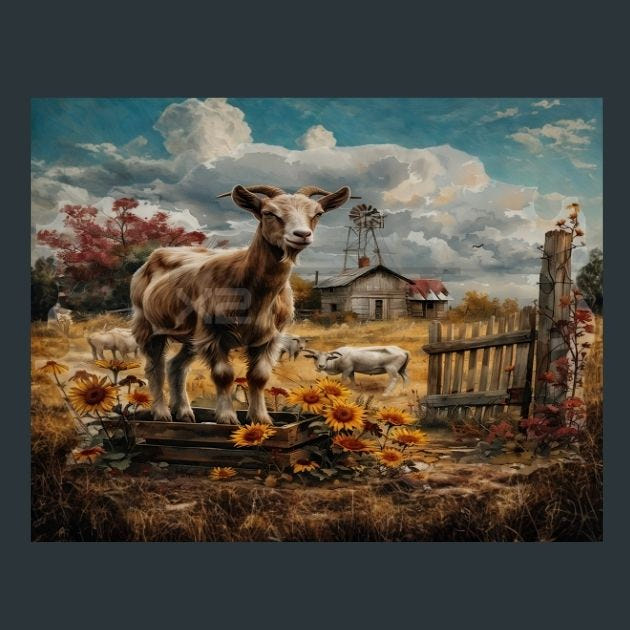 Farm Animals 21 Metal Wall Art and Desktop Mouse Pad by X2Metal