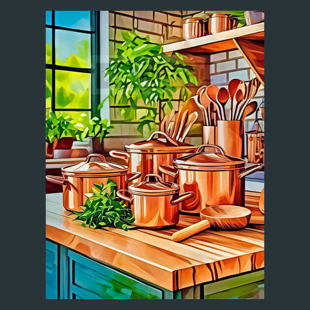 Farmhouse Kitchen Collection Metal Wall Art and Desktop Mouse Pad by X2Metal