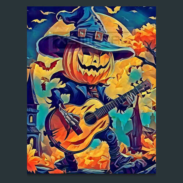 Festive Guitarist Metal Wall Art and Desktop Mouse Pad by X2Metal