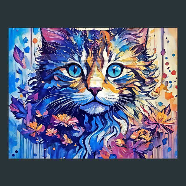 Fierce Whimsical Cat – Metal Print &amp; Mouse Pad | ChromaLuxe | Made in Iowa USA