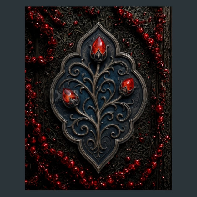 Filigree-Gothic Alchemy Metal Wall Art and Desktop Mouse Pad by X2Metal