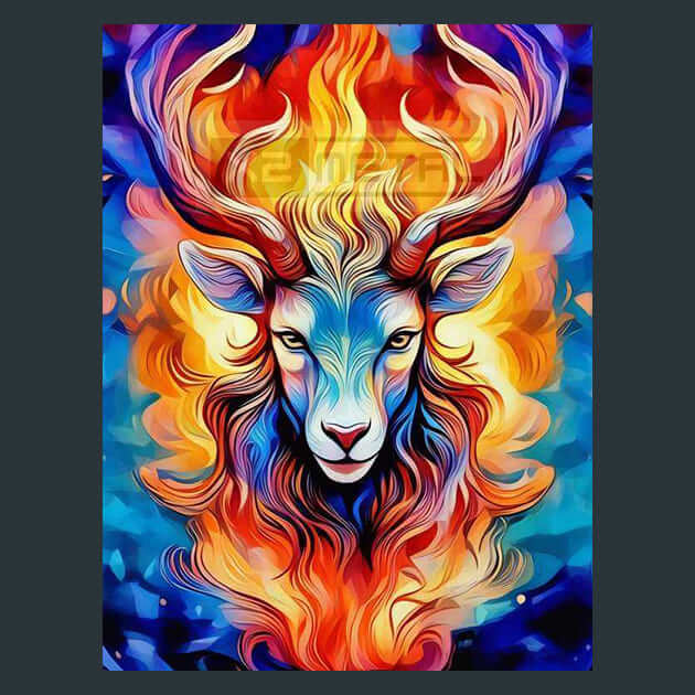 Fire Supernatural Metal Wall Art and Desktop Mouse Pad by X2Metal