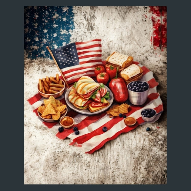 Fireworks &amp; Freedom 15 Metal Wall Art and Desktop Mouse Pad by X2Metal