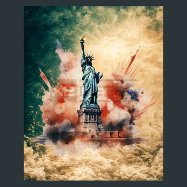 Fireworks &amp; Freedom 23 Metal Wall Art and Desktop Mouse Pad by X2Metal