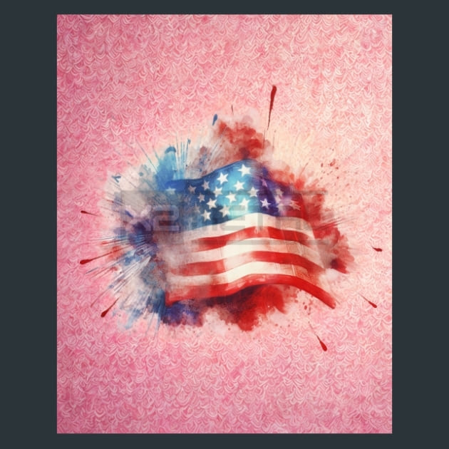 Fireworks &amp; Freedom 24 Metal Wall Art and Desktop Mouse Pad by X2Metal