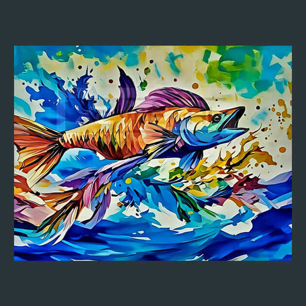 Fish In Deep Blue Sea – Metal Print &amp; Mouse Pad | ChromaLuxe | Made in Iowa USA